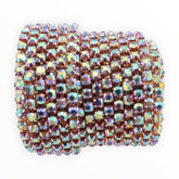 1 Yard SS6 Light Amethyst AB Champagne Gold Metal Chain Rhinestone Banding